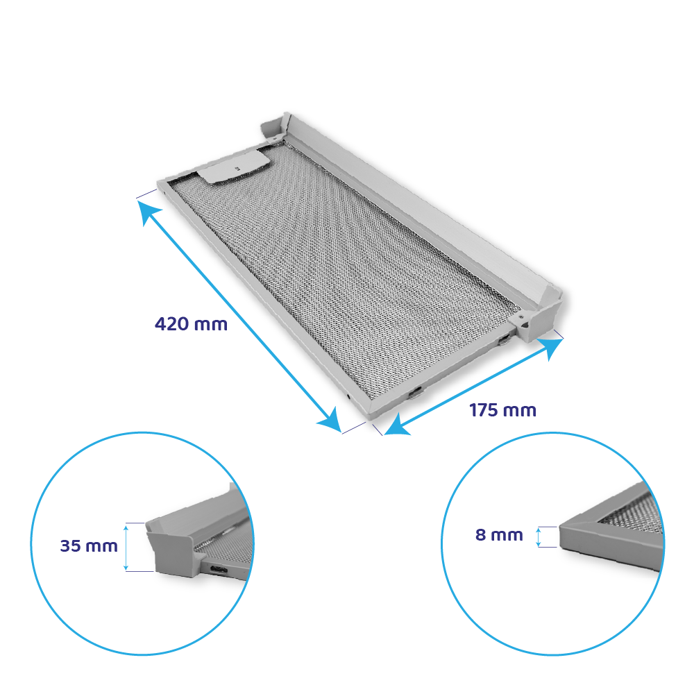 Neff Metall-Fettfilter 420x175mm 352812 / 00352812 (vorne)