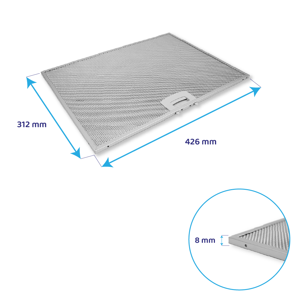 Neff Metall-fettfilter 312x426x8mm 671276 / 00671276