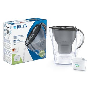 BRITA Marella Wasserfilter Kanne Grau + MAXTRA PRO Filterkartusche 1051121