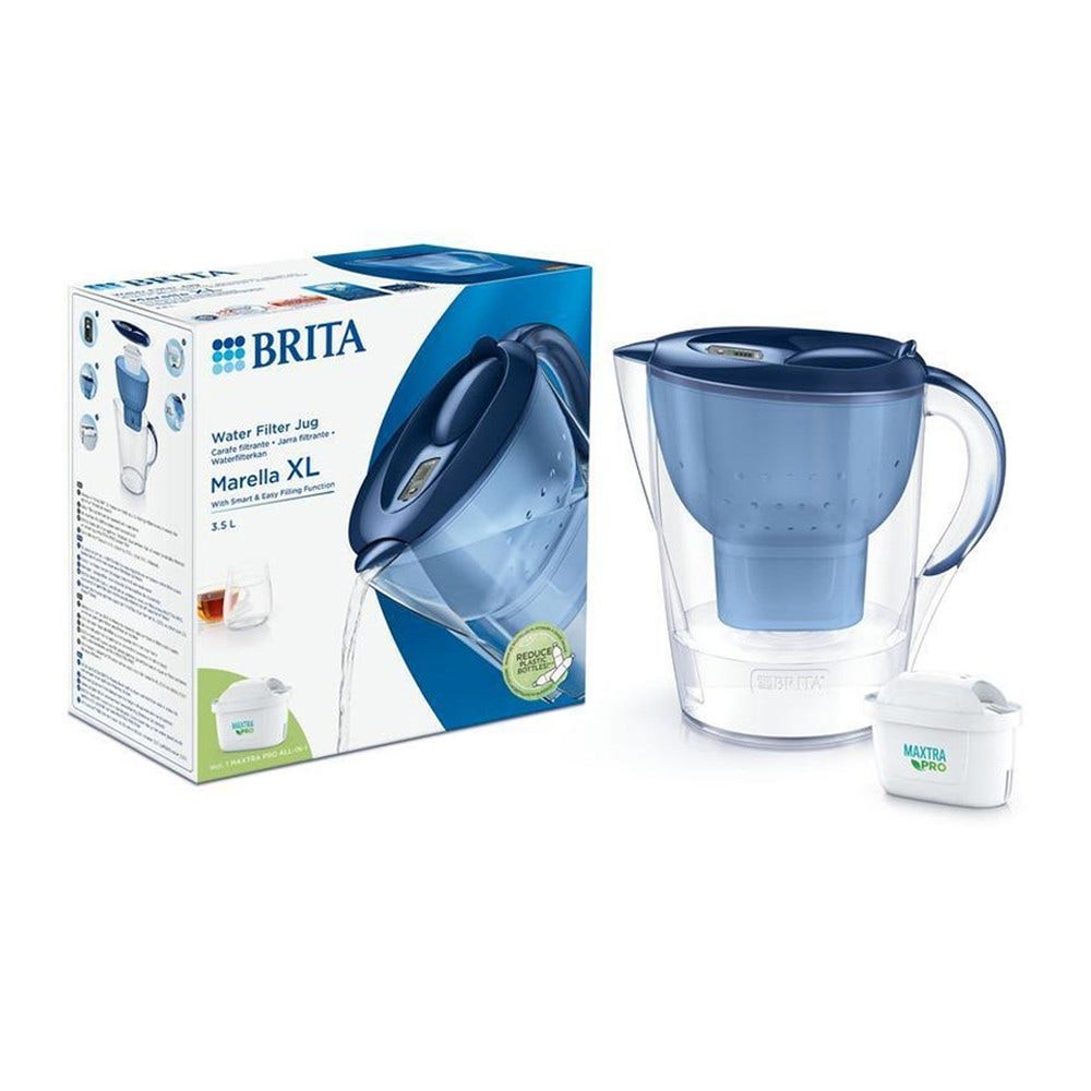 BRITA Marella Wasserfilter XL Kanne Bla + MAXTRA PRO Filterkartusche 1051122