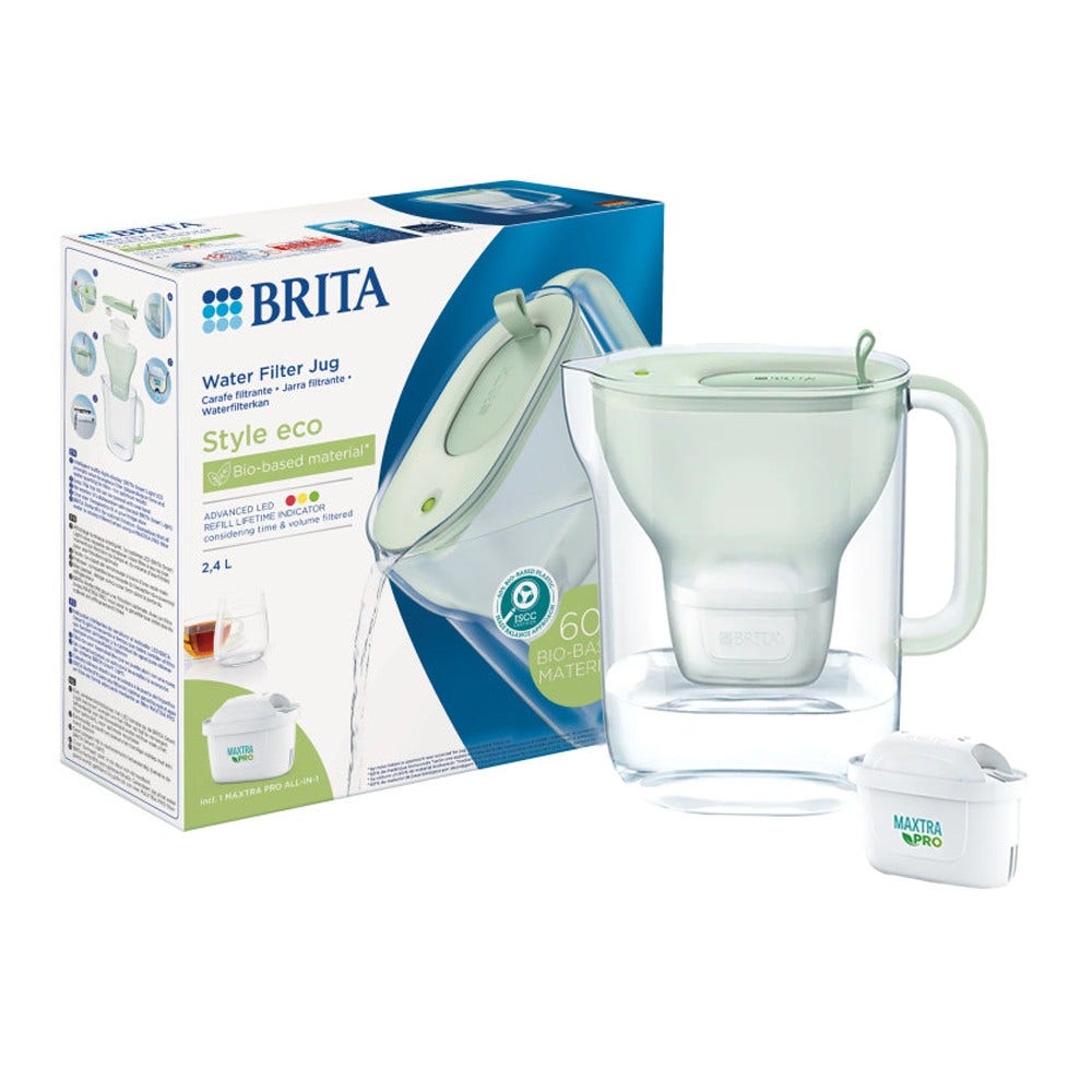 BRITA Style Eco Wasserfilterkanne Pudergrün + MAXTRA PRO Wasserfilter 1055741