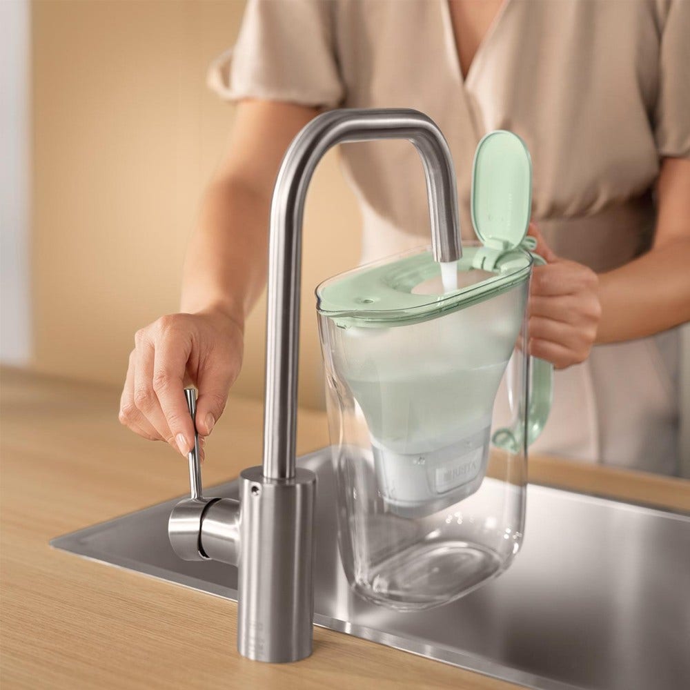 BRITA Style Eco Wasserfilterkanne 2.4L Pudergrün + MAXTRA PRO Wasserfilter 1055741