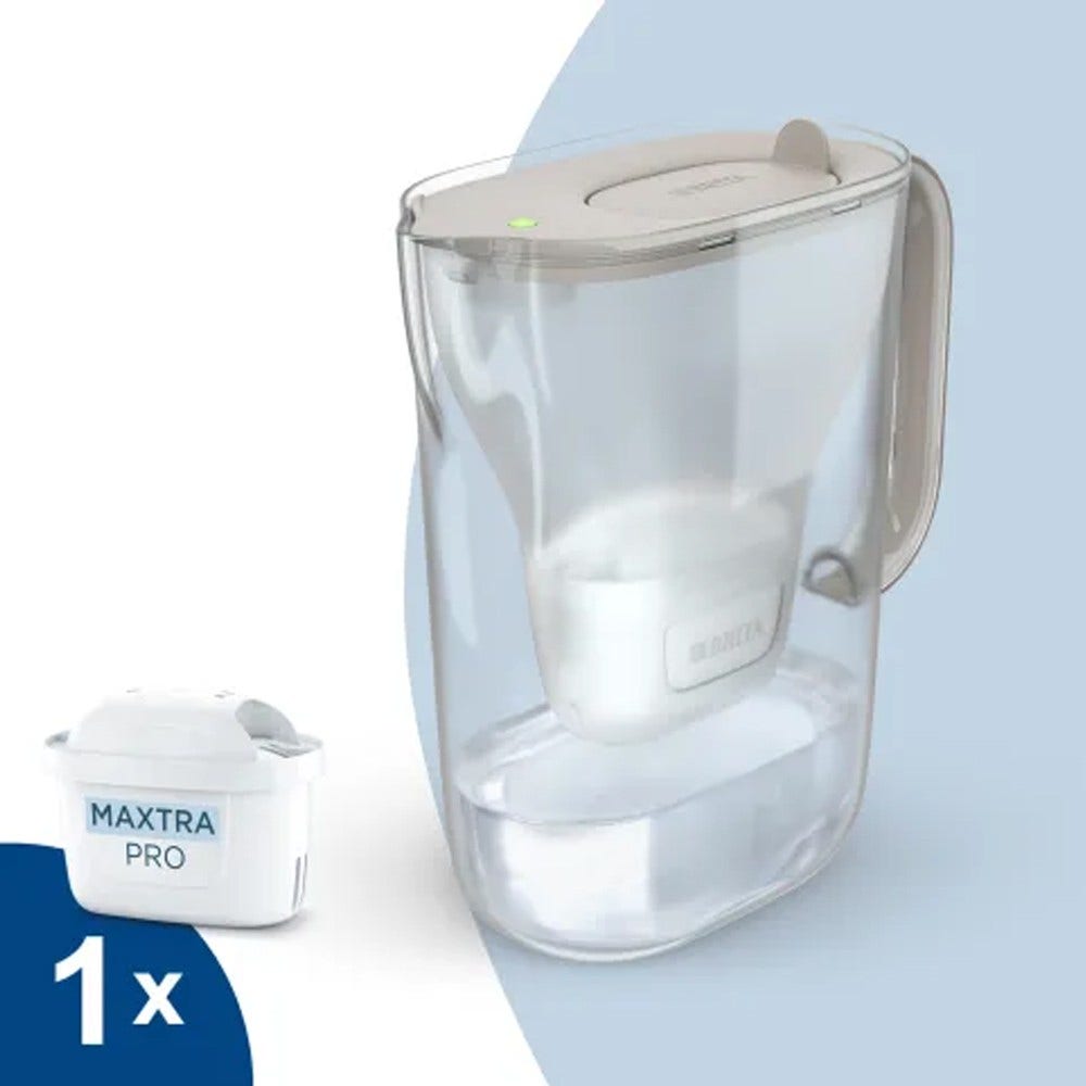 BRITA Style Essential Wasserfilterkanne 2.4L Sand + BRITA MAXTRA PRO Wasserfilter 1057794