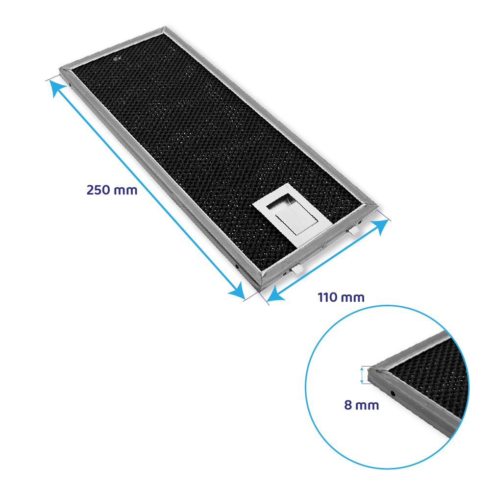 Bosch Metall-Fettfilter 250x110x8mm 11018650