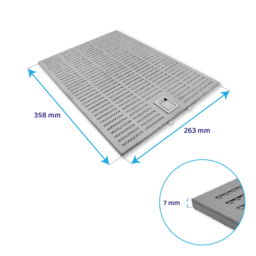 Junker Metall-Fettfilter 358x263x7mm 11020698 / 00703531