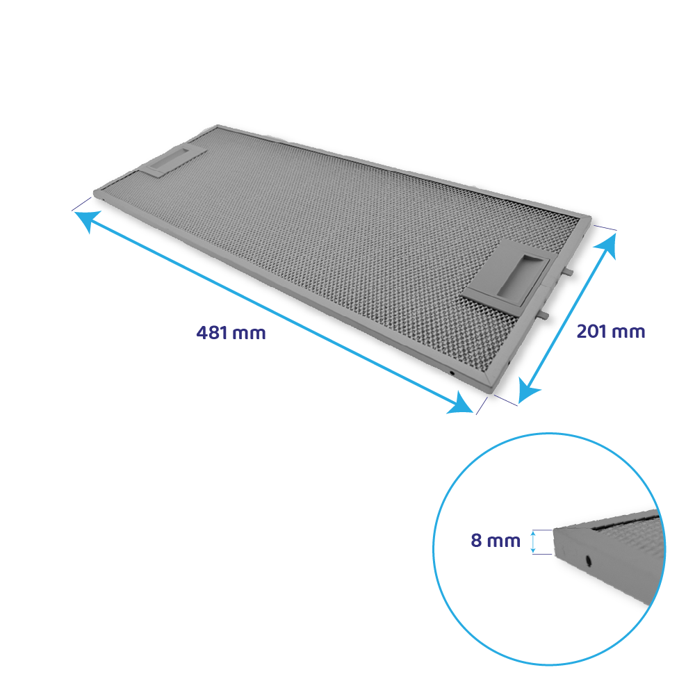 Siemens Metall-Fettfilter 481x201x8mm 11022473