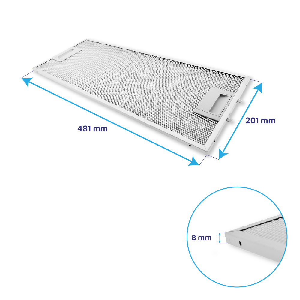Junker Metall-Fettfilter 481x201x8mm 11022473