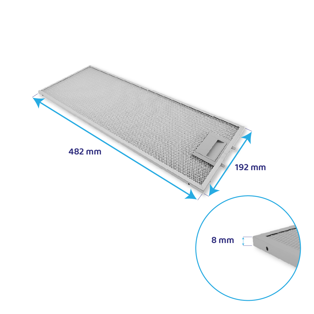 Viva Metall-Fettfilter 482x192x8mm 11022474