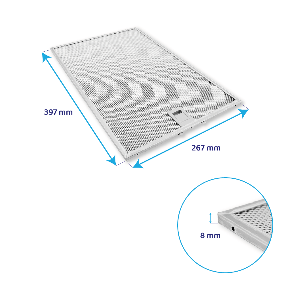 Constructa Metall-Fettfilter 397x267mm CD639670/01 / CD636680/01