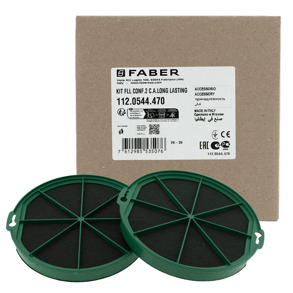 Faber Longlife Aktivkohlefilter 112.0544.470 / FLL3 / IN-NOVA SMART (2 St.)
