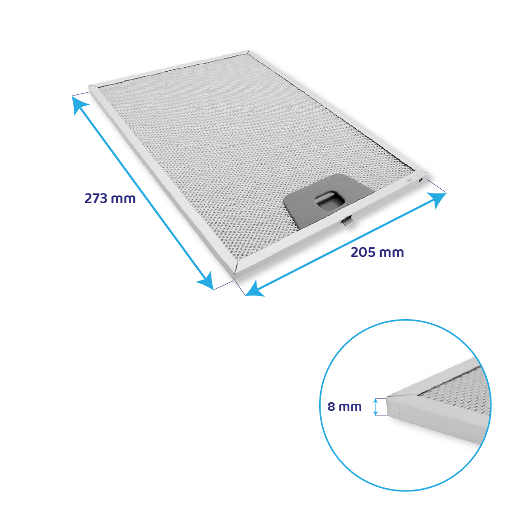 Franke Metall-Fettfilter 273x205x8mm 133.0036.291