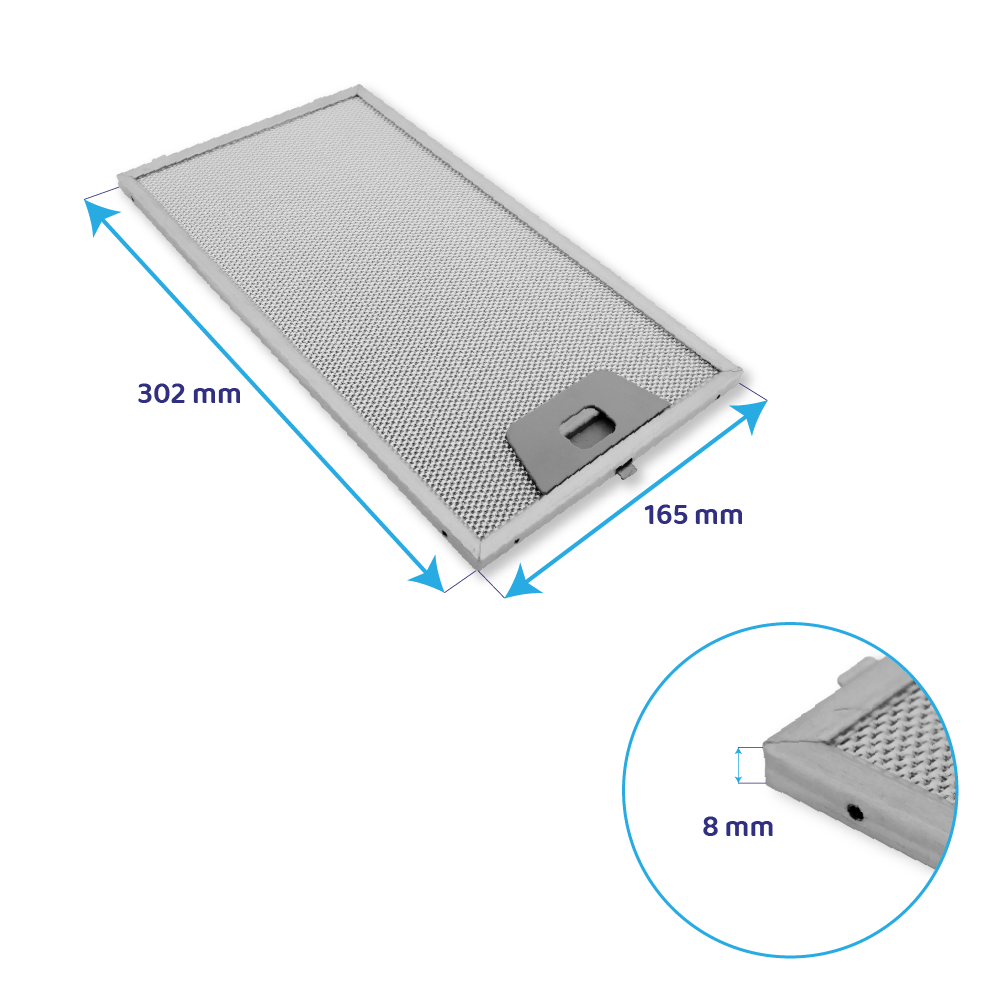 Balay Metall-Fettfilter 302x165mm 746789 / 00746789