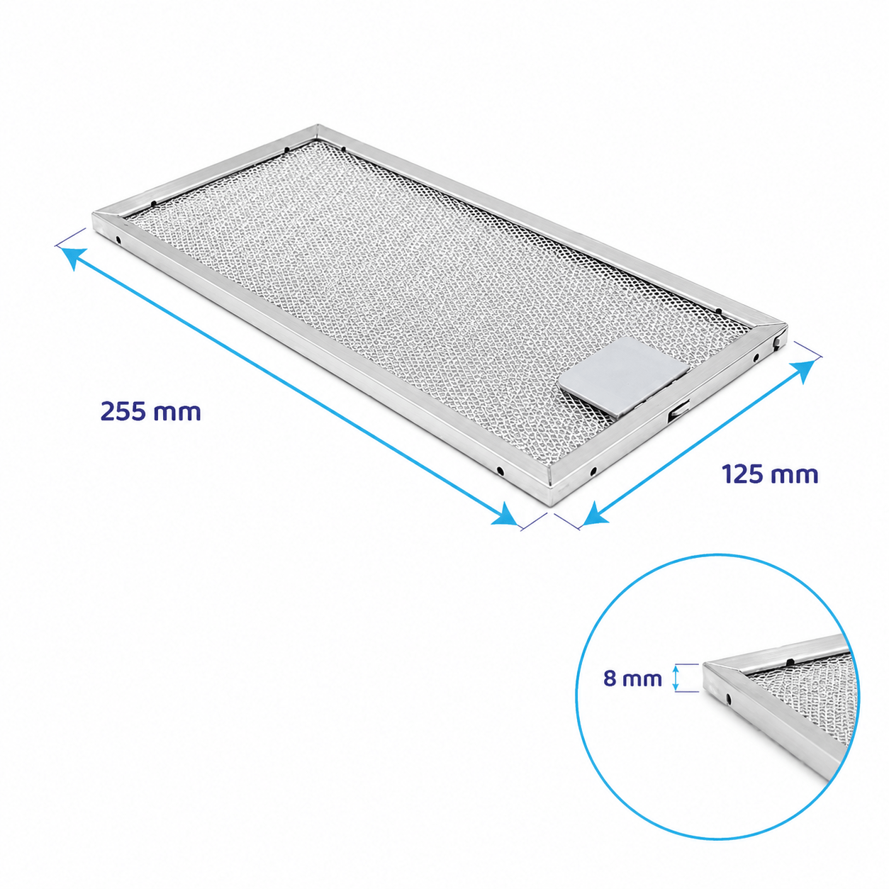 Franke Metall-Fettfilter 254x124x8mm 1330200454