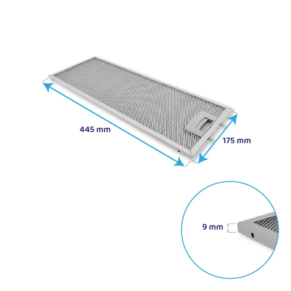 Neff Metallfilter Set 352812 + 352813 | Vorder- & Rückseite |  420x175 mm & 445x175 mm