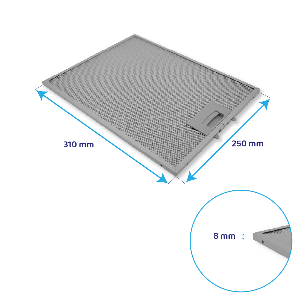 Bosch Metall-Fettfilter 310x250x8mm 353110 / 00353110