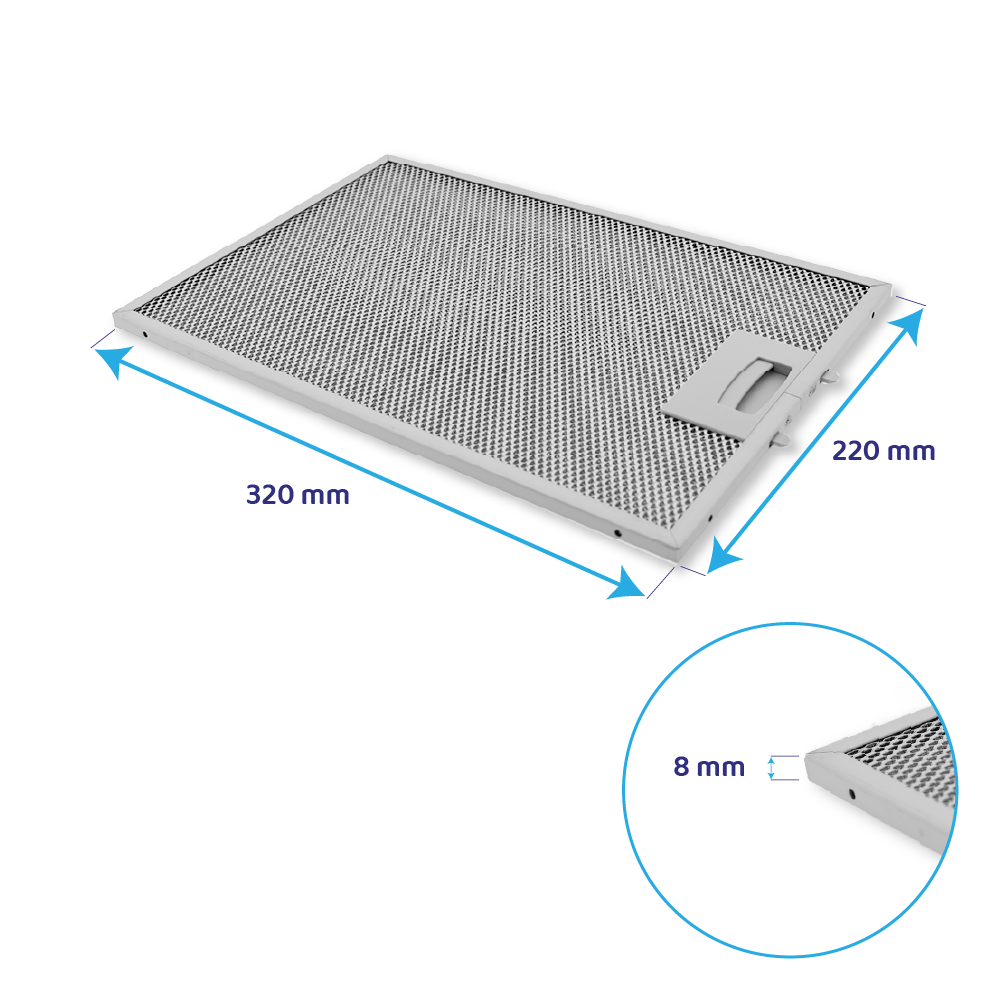 Siemens Metall-Fettfilter 320x220mm 362380 / 00362380