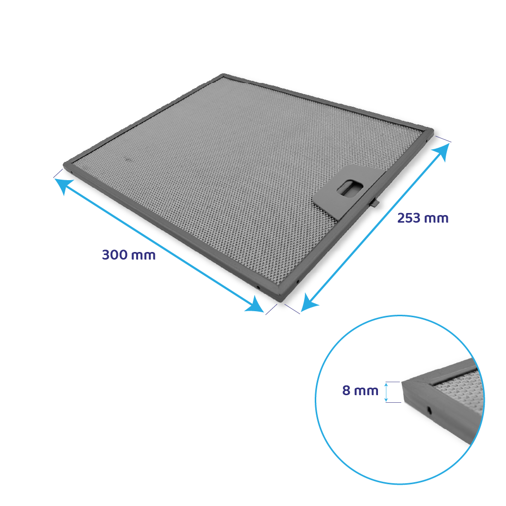 Arthur Martin Metall-Fettfilter 300x253x8mm 4055081220