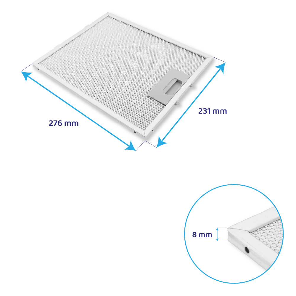 Electrolux Metall-Fettfilter 276x231mm 4055101671