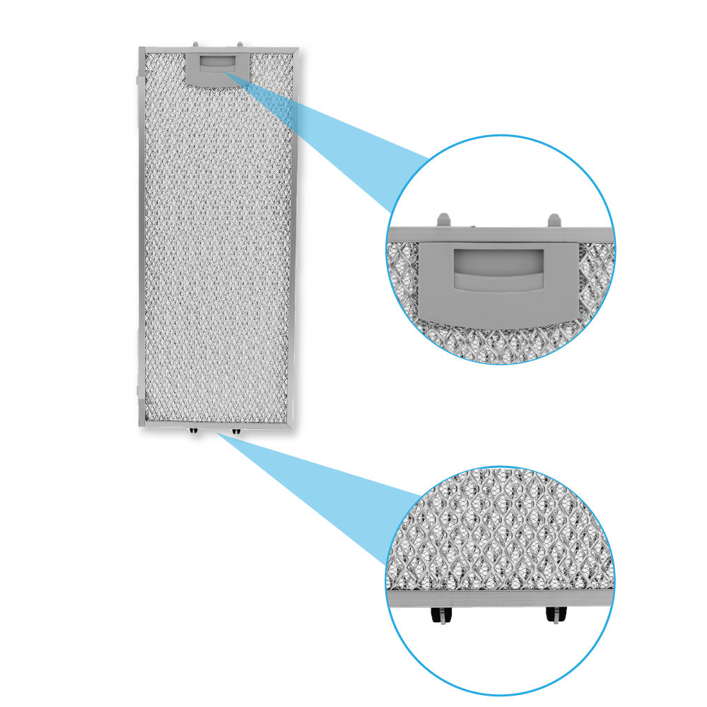 Neff Metall-Fettfilter Set 434105 + 434107 (2St.) | Vorder- & Rückseite |  455x188x6 mm & 405x209x8 mm