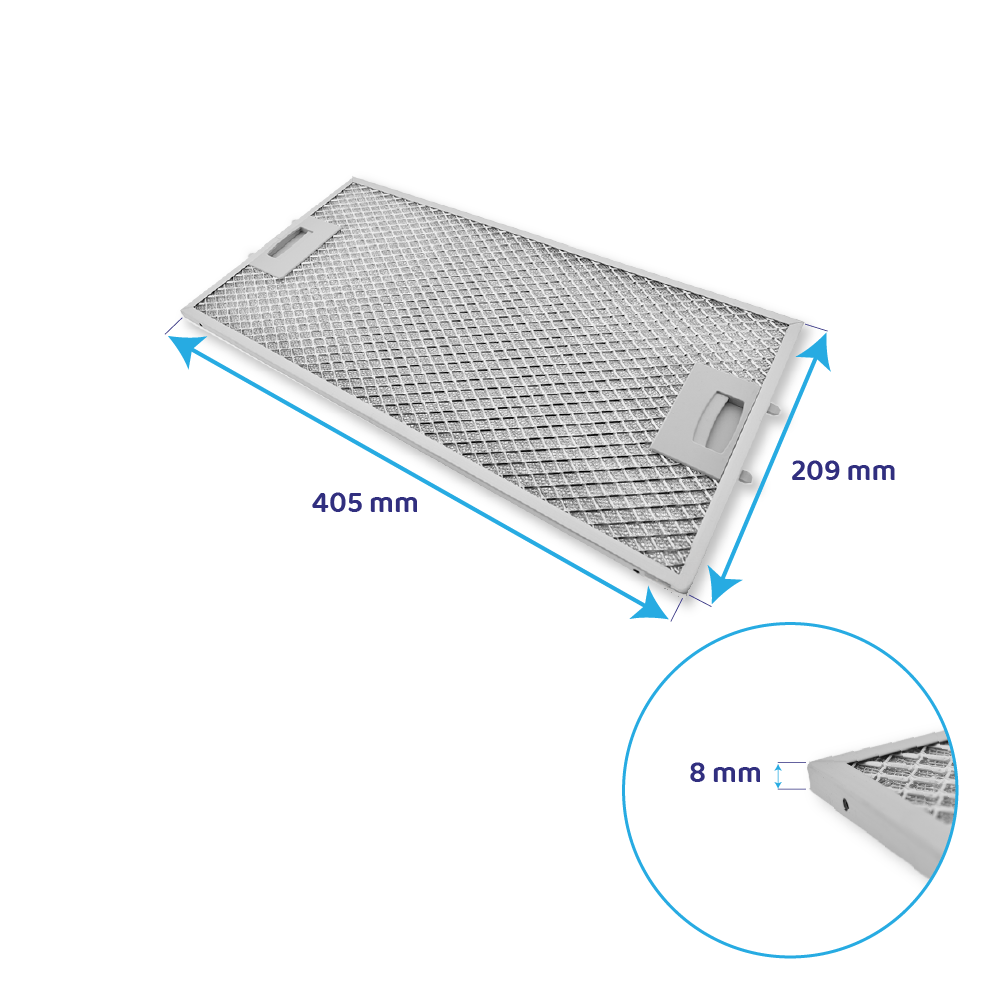 Gaggenau Metall-Fettfilter 405x209mm 434107 / 00434107 (hinten)