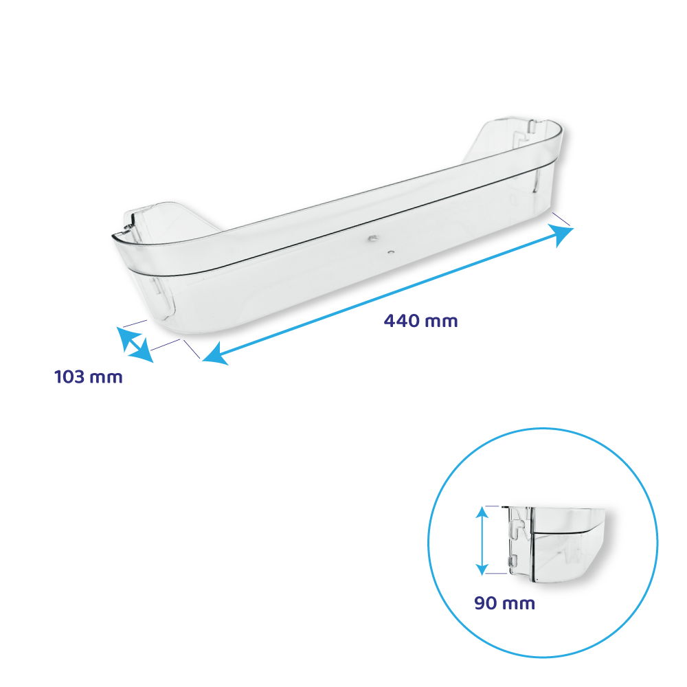 ETNA Flaschenhalter für Kühlschrank 440x103mm 46303