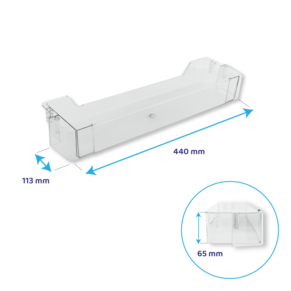 Flaschenhalter für Kühlschrank geeignet für Ikea 440x113mm 481010476967