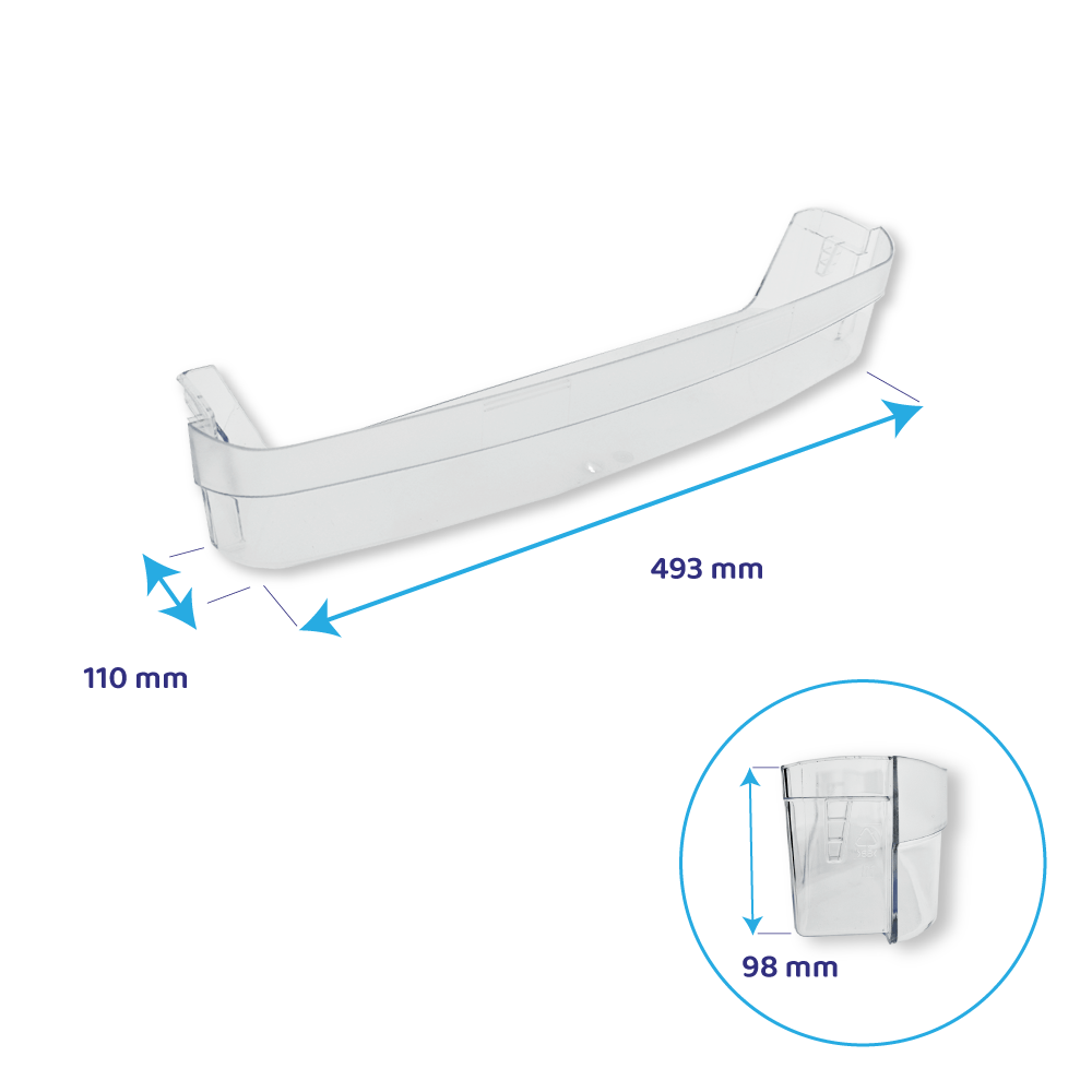 Whirlpool Kühlschrank Flaschenhalter 493x110mm / 481241829927