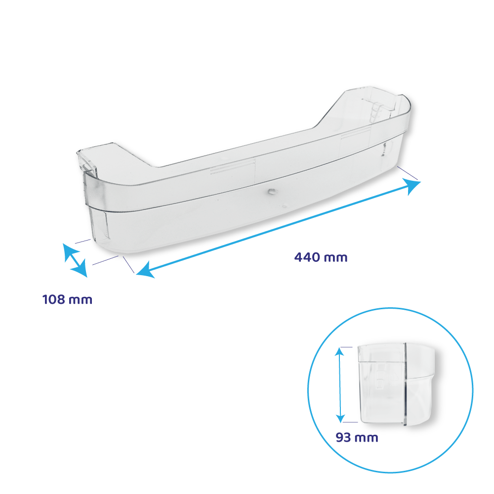 Flaschenhalter für Kühlschrank geeignet für Ikea 440x108mm / 481241848957