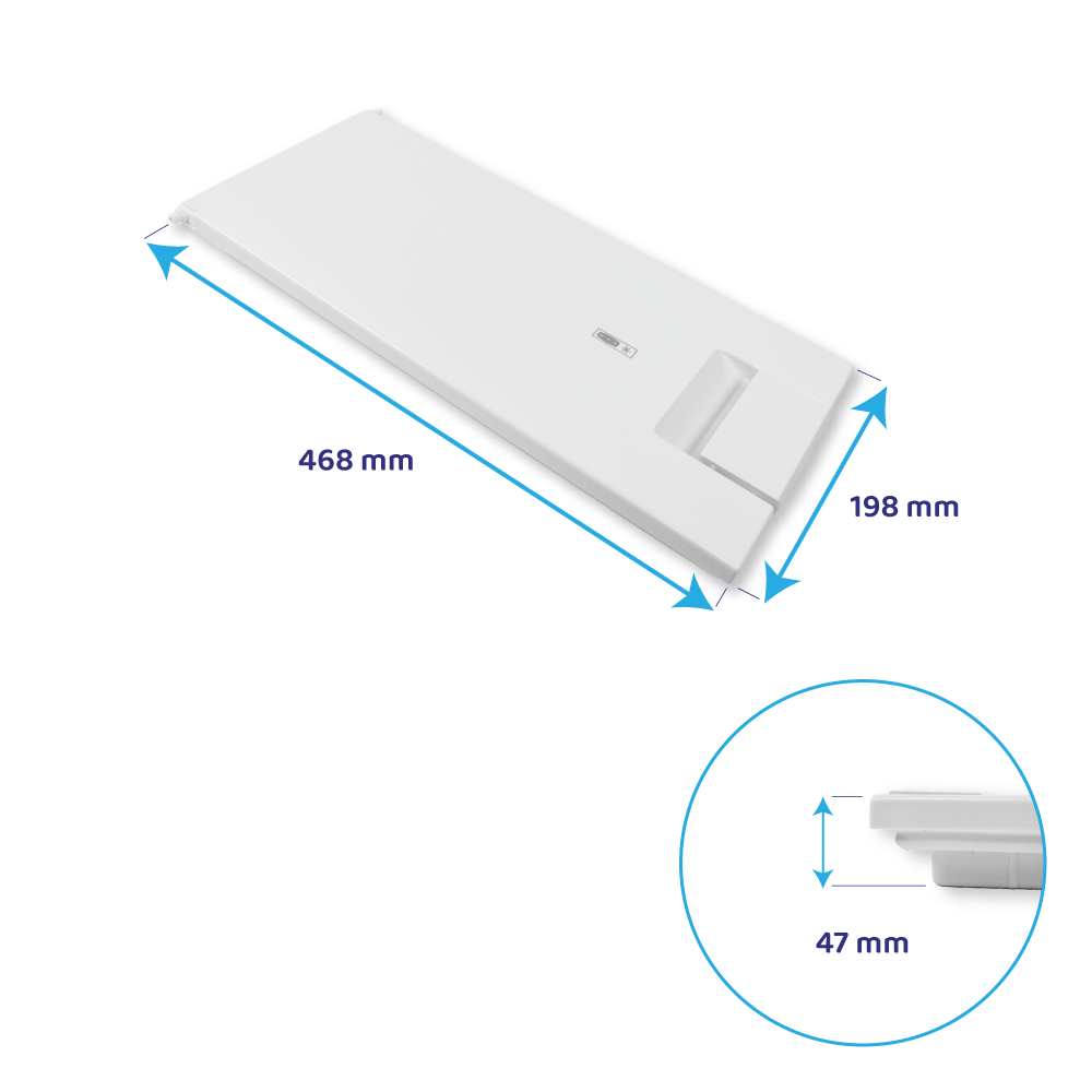 Gefrierfachtür geeignet für Ikea 468x198mm / 481244069334
