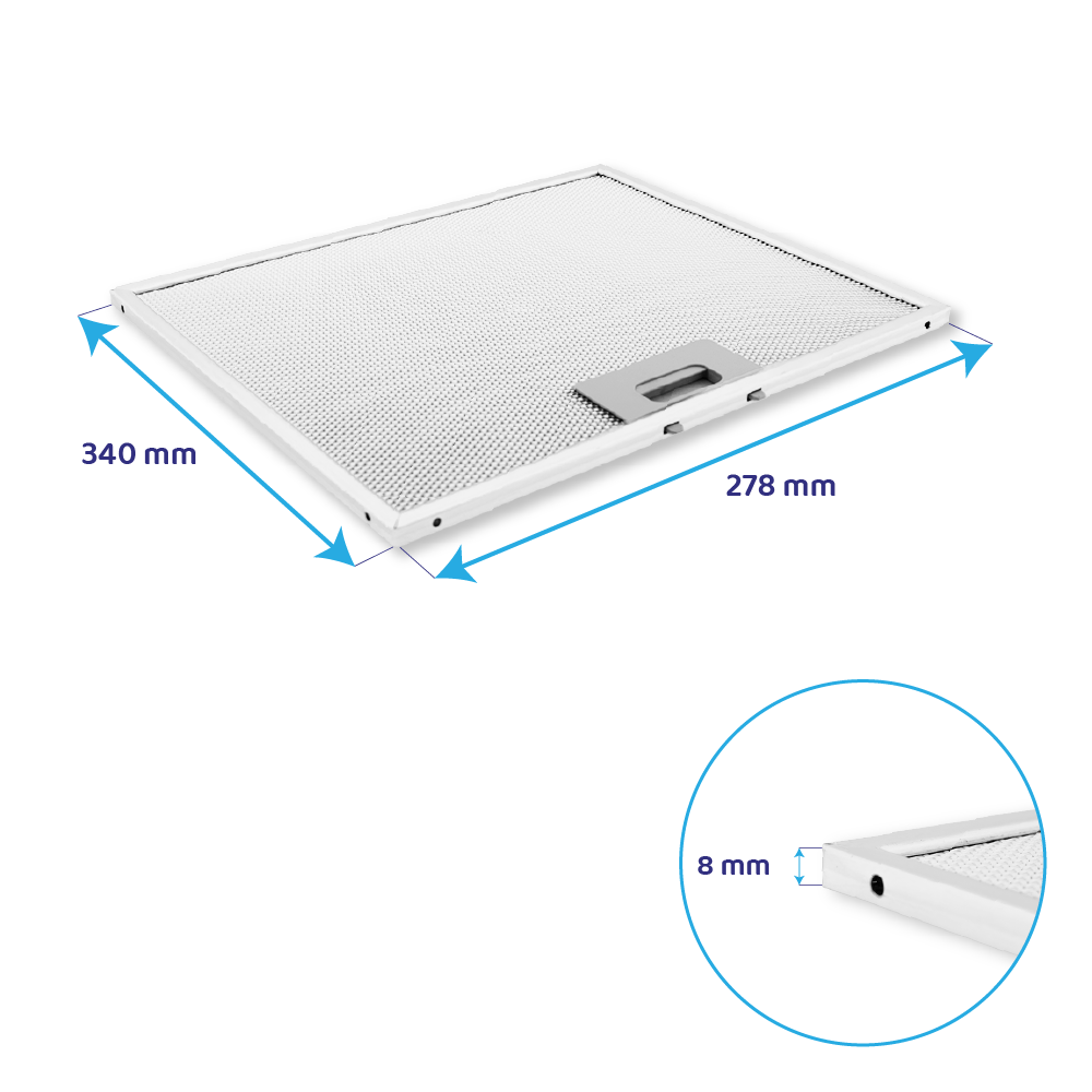 Hotpoint-Ariston Metall-Fettfilter 340x278mm 481248028047