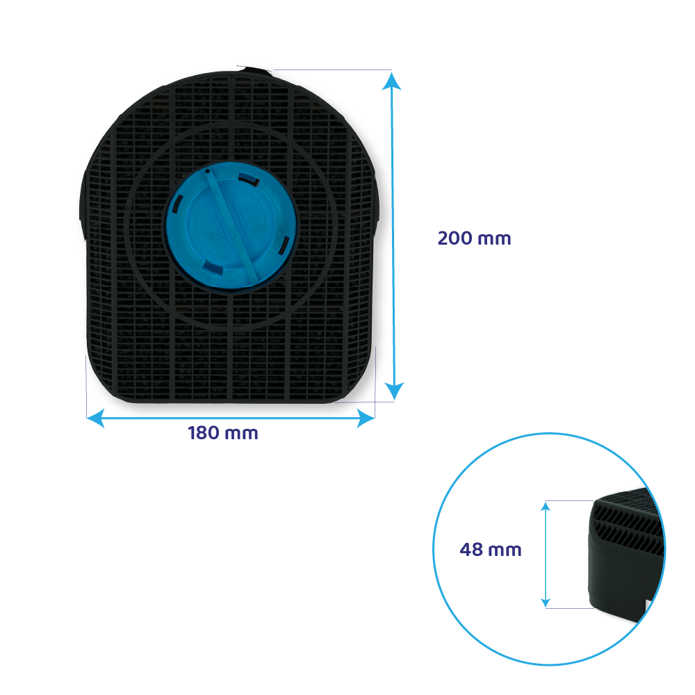 Indesit Aktivkohlefilter 90710 / C00090710 / C00307663
