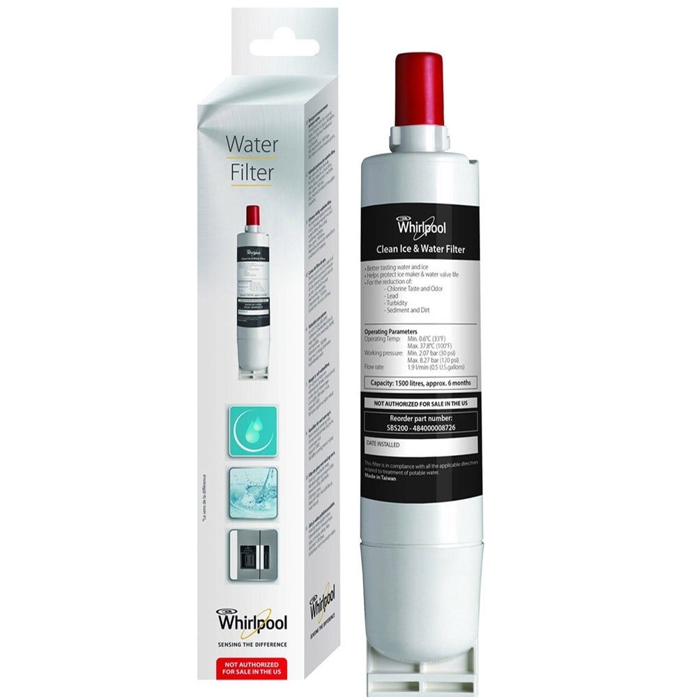 Whirlpool Ersatzset Kühlschrank Luftfilter + Wasserfilter