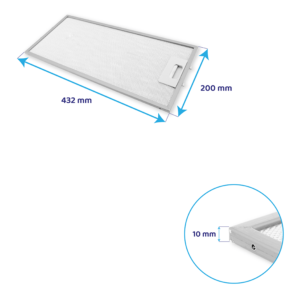 Zanussi Metall-Fettfilter 432x200mm 50268357006