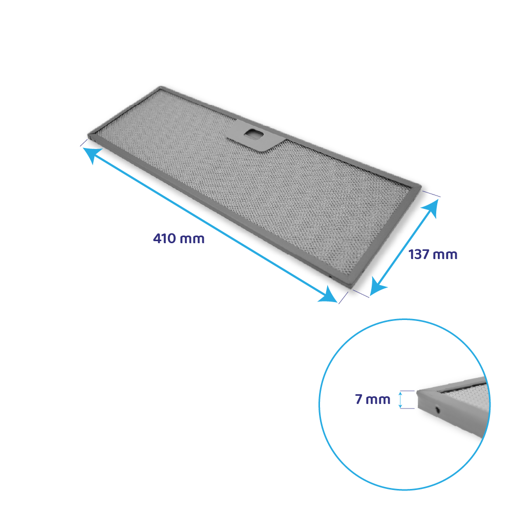Zanker Metall-Fettfilter 137x410mm 50286534008 (2St.)
