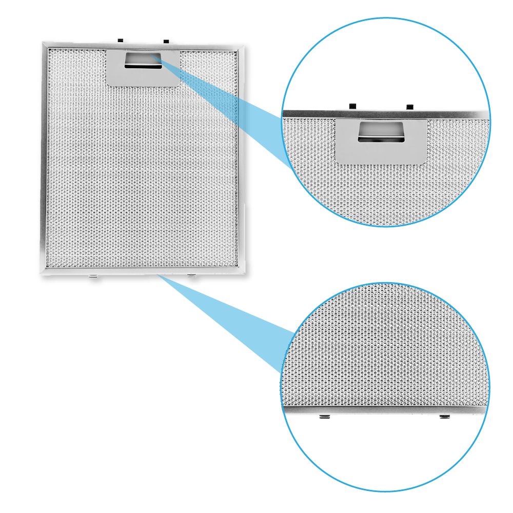 Kohlefilter (2 Stk.) + Metallfilter (2 Stk.) geeignet für Brandt AD1070X