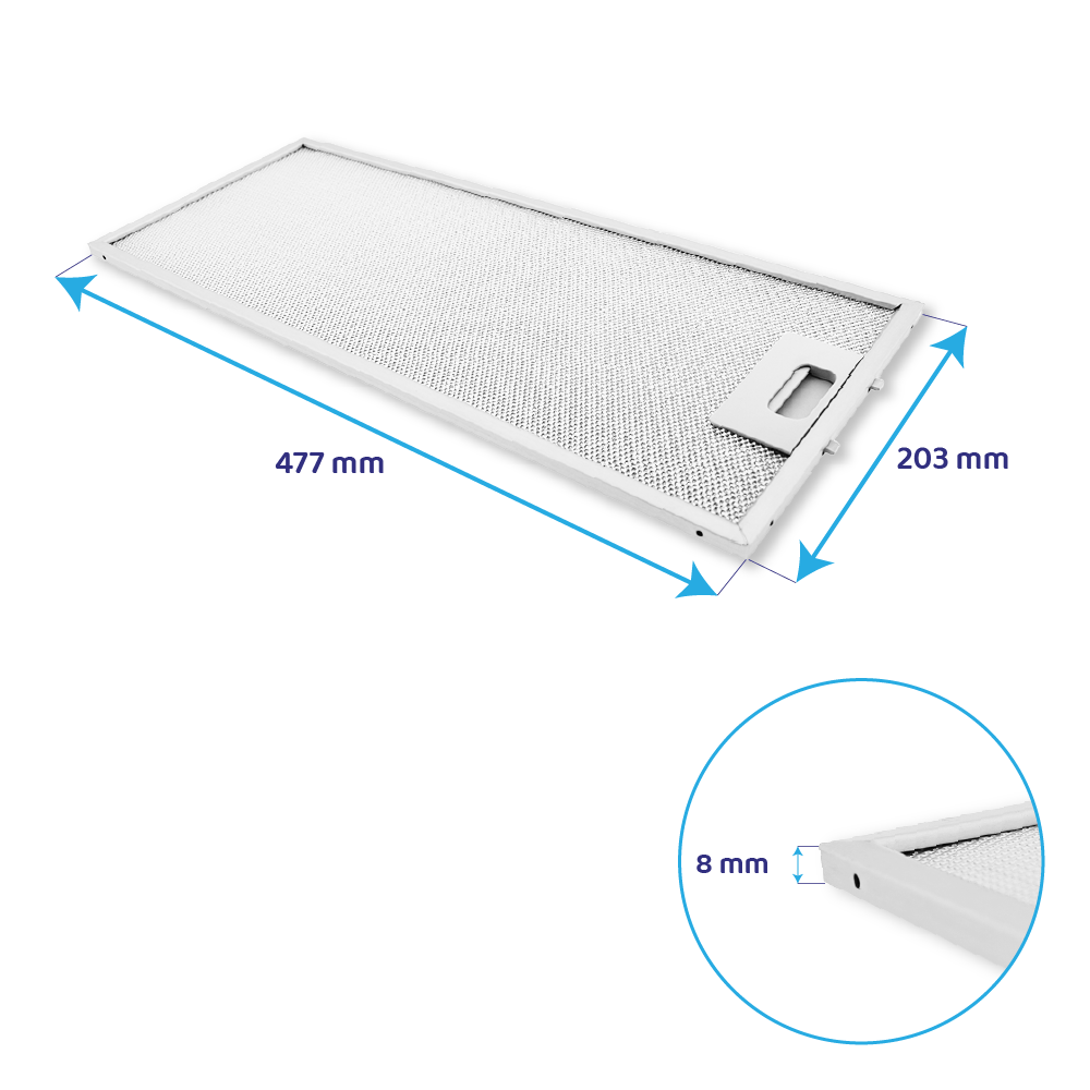 Electrolux Metall-Fettfilter 477x203x8mm 80877574