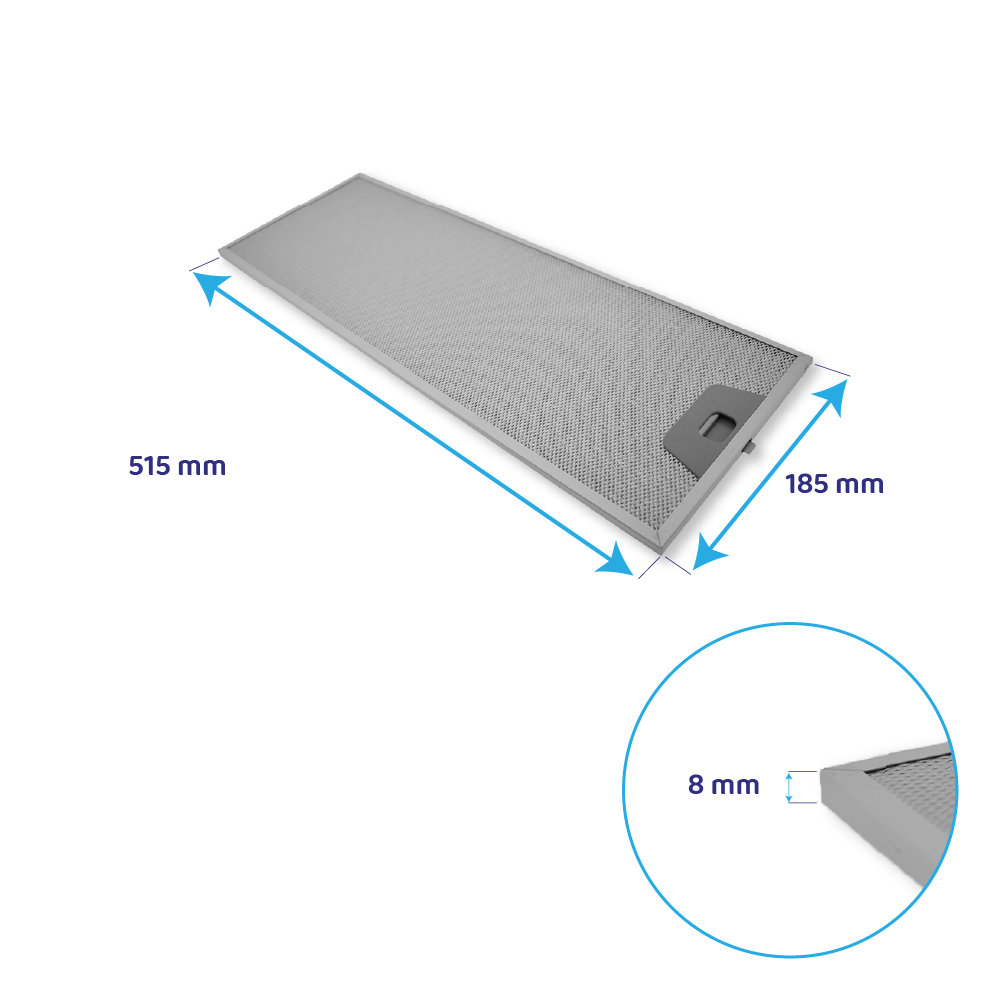 Beko Metall-Fettfilter 515x185mm 9188065383