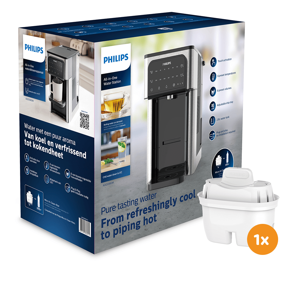 Philips All-in-One-Wasserstation Hot + Cold ADD5980M (Filter PFAS) kompatibel mit BRITA