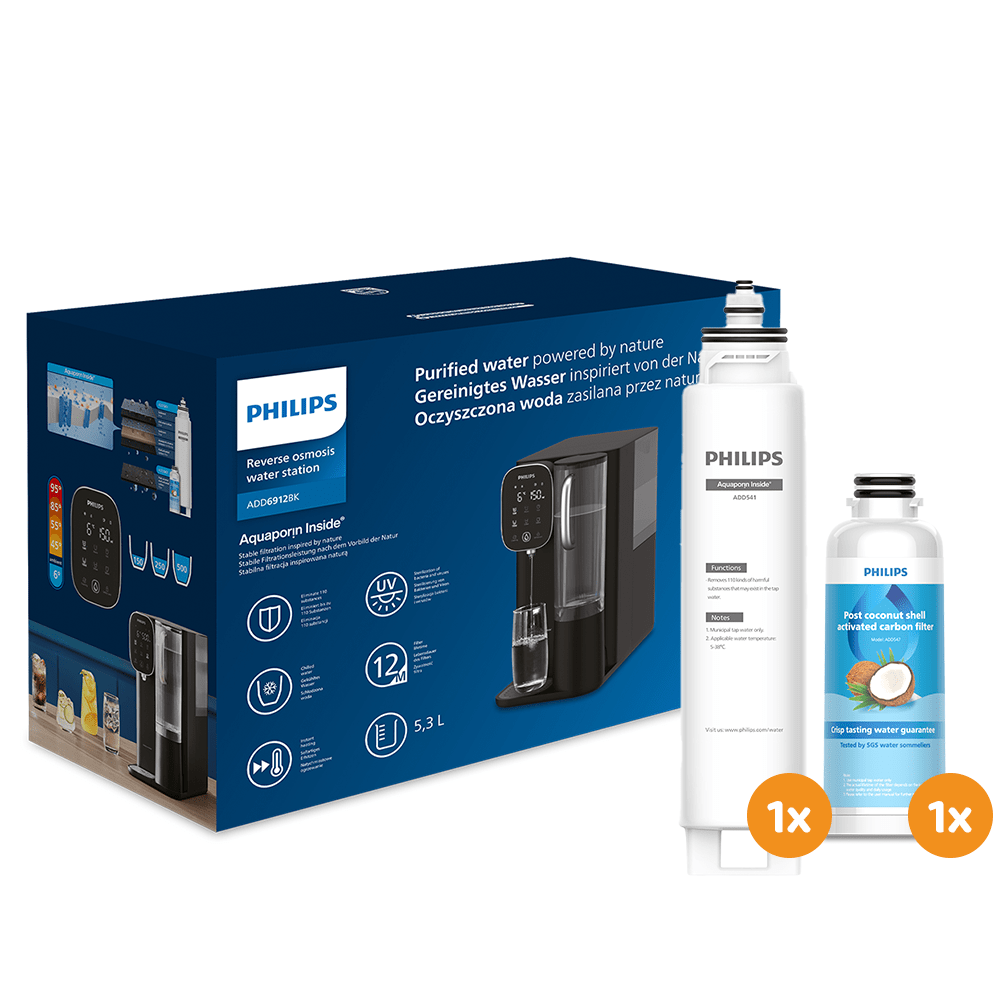 Philips Reverse Osmosis Wasserstation heiß + kalt ADD6912BK (filtert PFAS)