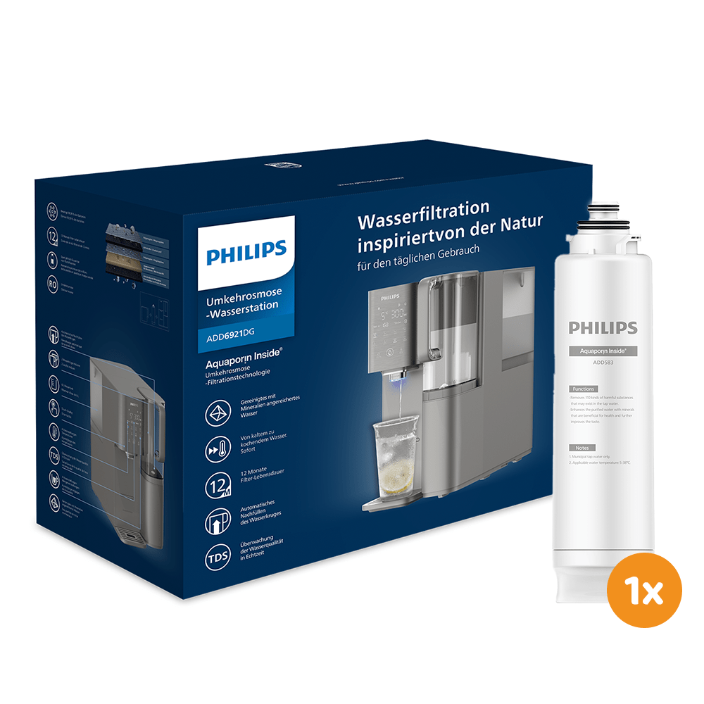 Philips Reverse Osmosis Wasserstation heiß + kalt ADD6921DG (filtert PFAS)