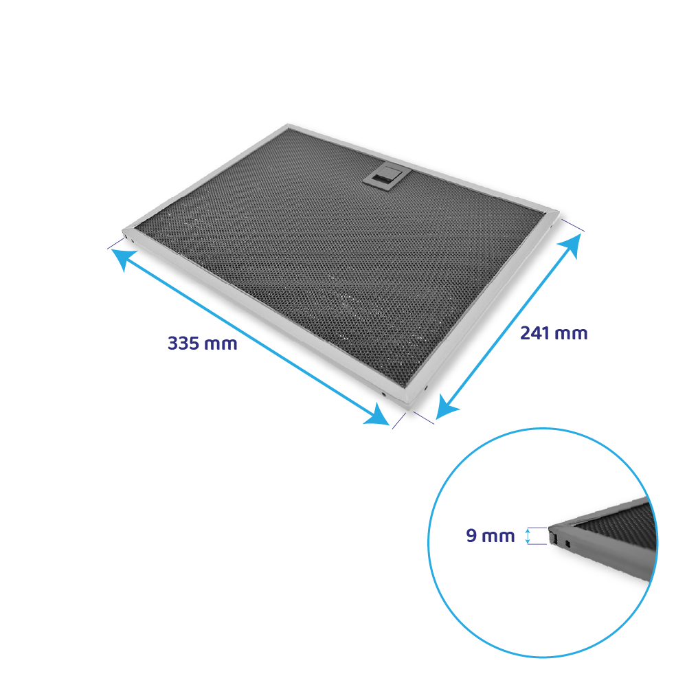 Airforce Metall-Fettfilter 241x335mm AFGASP / AFCGASP