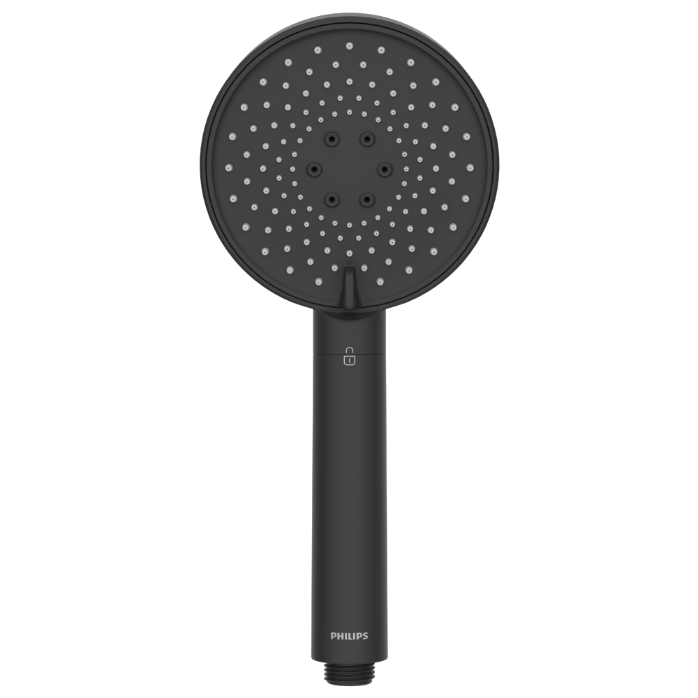 Philips Duschbrause + Ersatzfilter Schwarz (4 Stk.) ASH1516BK / ASH138