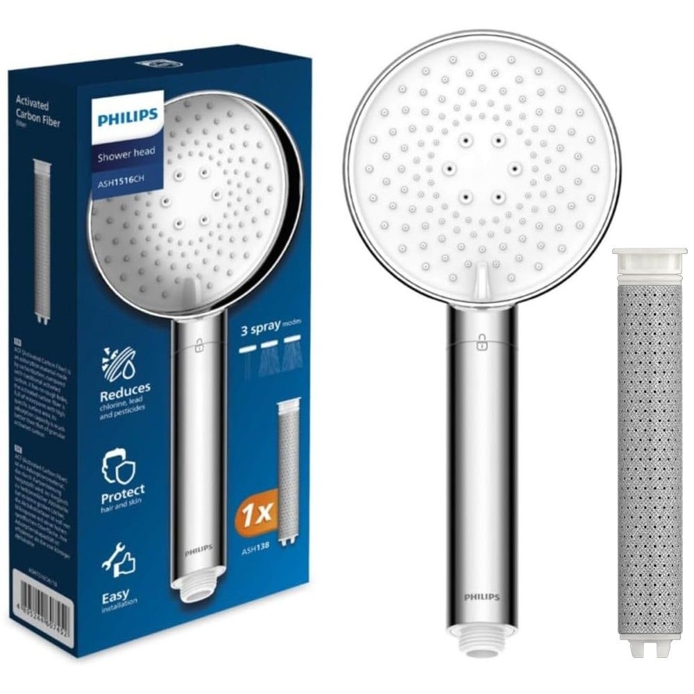 Philips Duschbrause mit Duschfilter + Ersatzfilter (4 Stk.) ASH1516CH / ASH138