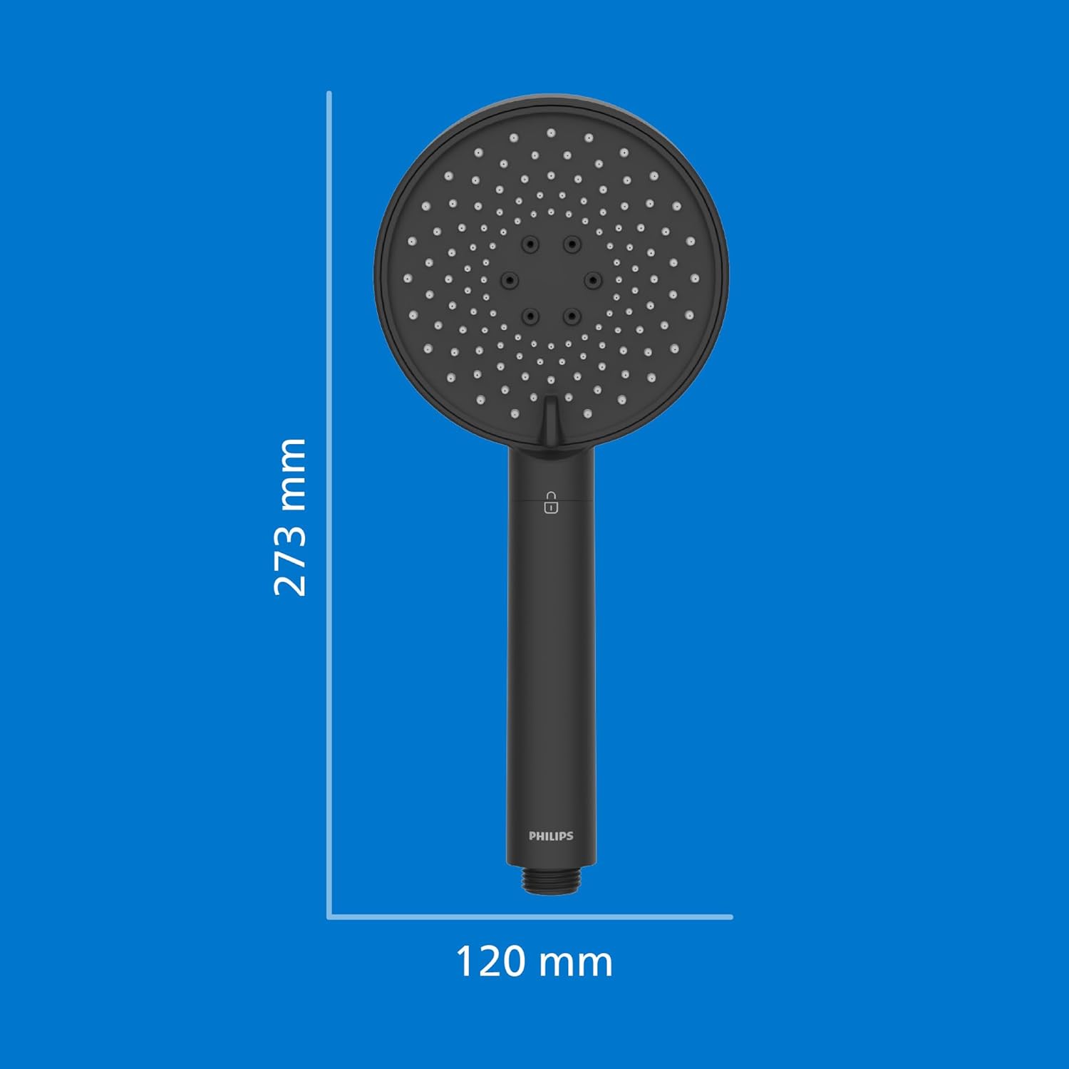 Philips Duschbrause + Ersatzfilter Schwarz (4 Stk.) ASH1516BK / ASH138