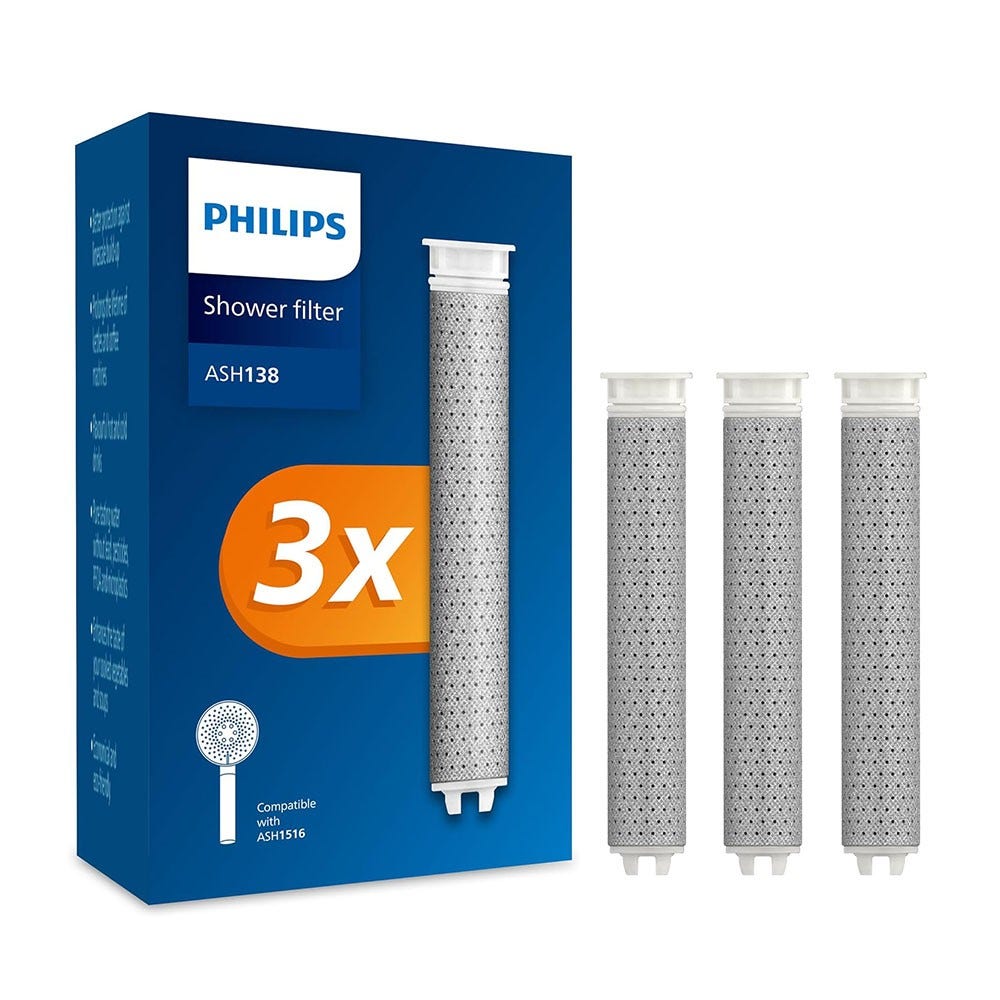 Philips Duschbrause mit Duschfilter + Ersatzfilter (4 Stk.) ASH1516CH / ASH138