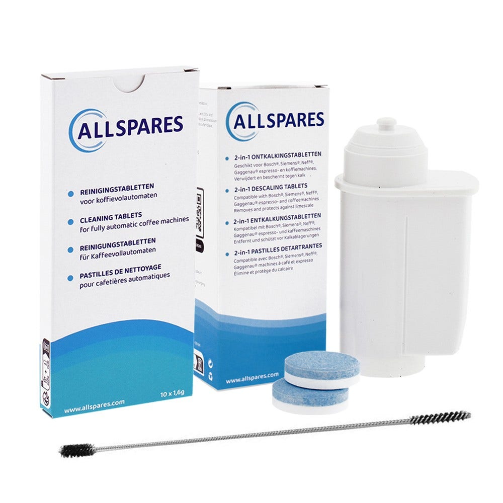 Reinigungsset Reinigungstabletten +  Entkalkungstabletten + Wasserfilter geeignet für Neff VeroSeries