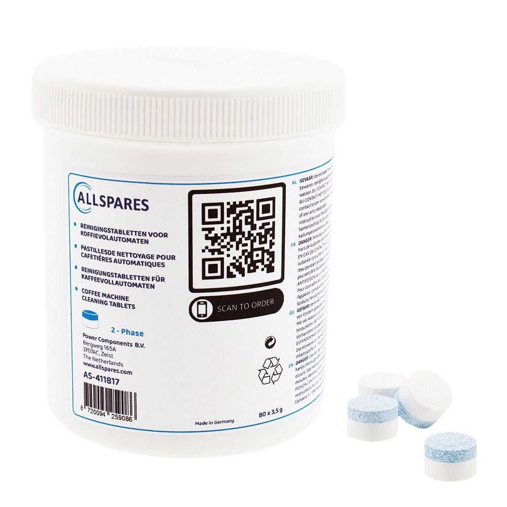 2-in-1 Reinigungstabletten 80 Stck., geeignet für Jura für alle Jura Vollautomaten | E8, J8, Z10, E6, ENA 8, Giga 10