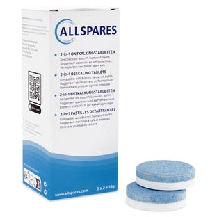 2-in-1 Entkalkungstabletten geeignet für Neff 00311975 / TZ80002 für Kaffeevollautomaten (6x18gr)