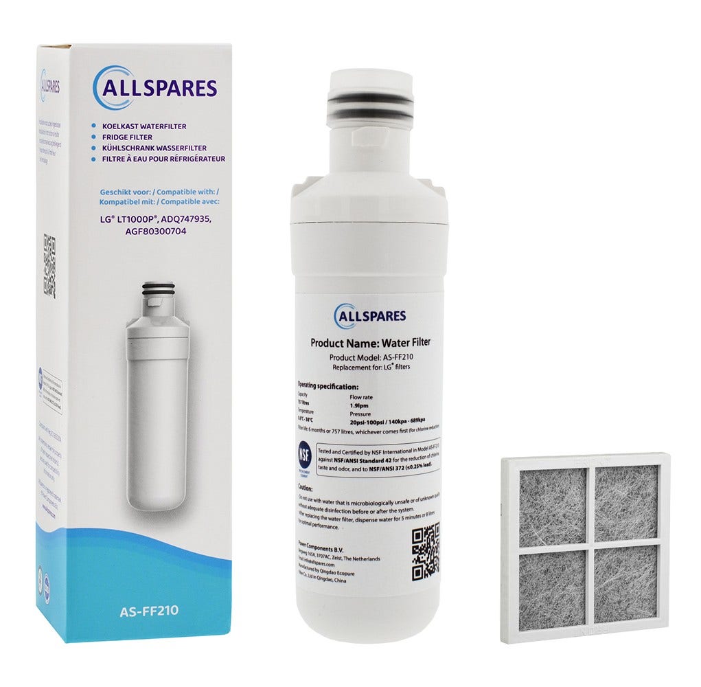 Ersatzset Kühlschrank Luftfilter + Wasserfilter LT1000P geeignet für LG