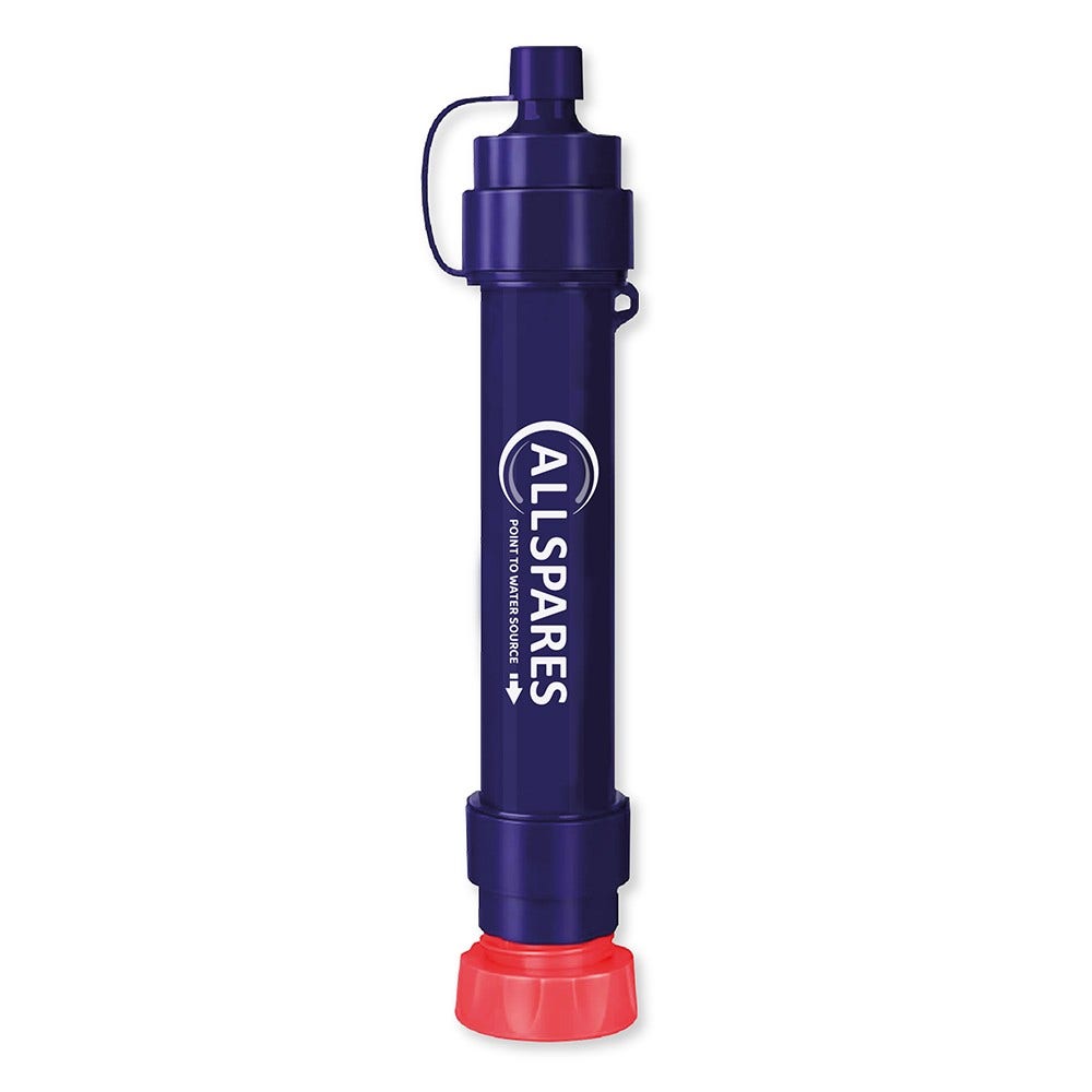 AllSpares Outdoor-Wasserfilter + Wasserflasche 0,65L Squeezable Pouch (3 St.)